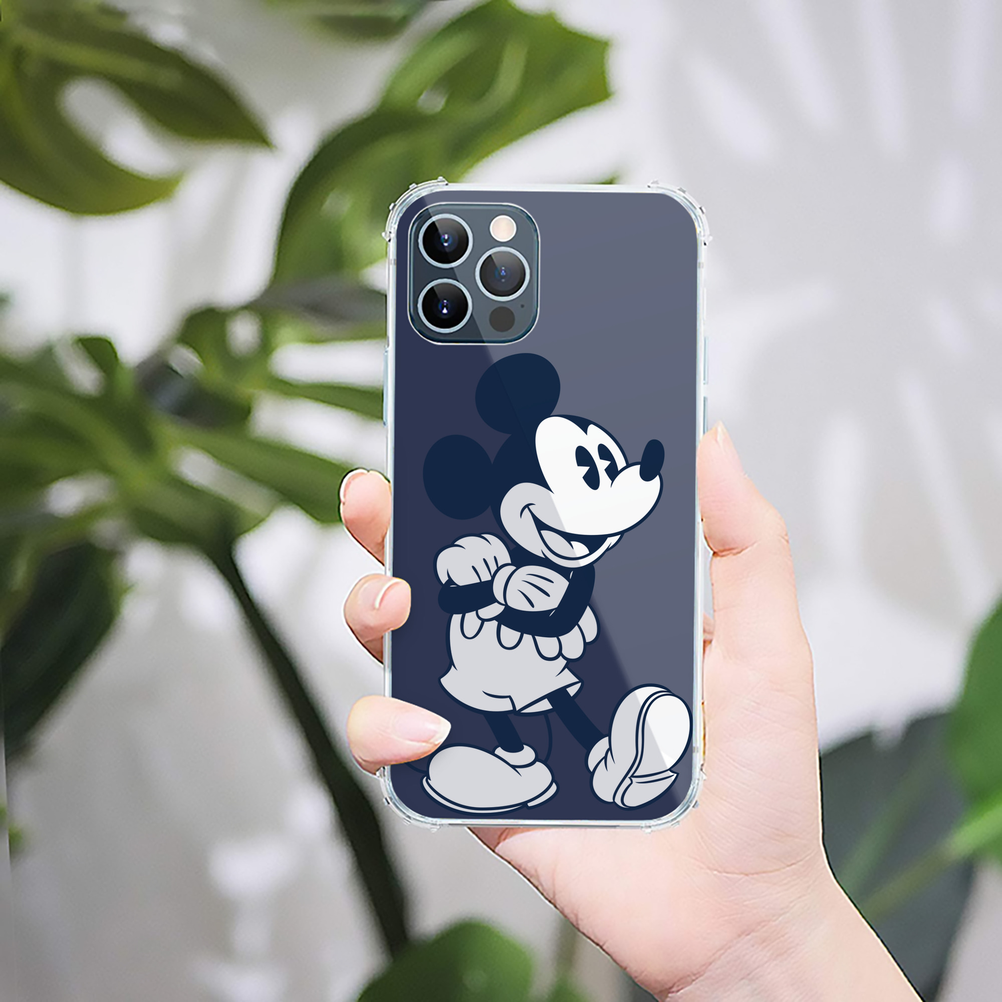 （画像用） ミッキーマウス Mickey Mouse 【iPhone 12シリーズ対応】透明スマホケース（クリアソフトケース）